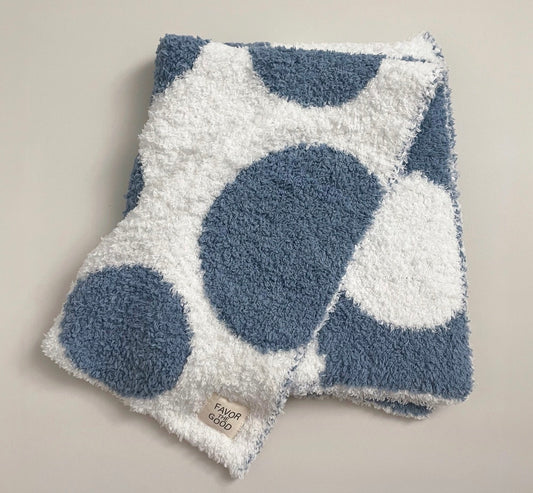 Dots Blue Baby Blanket